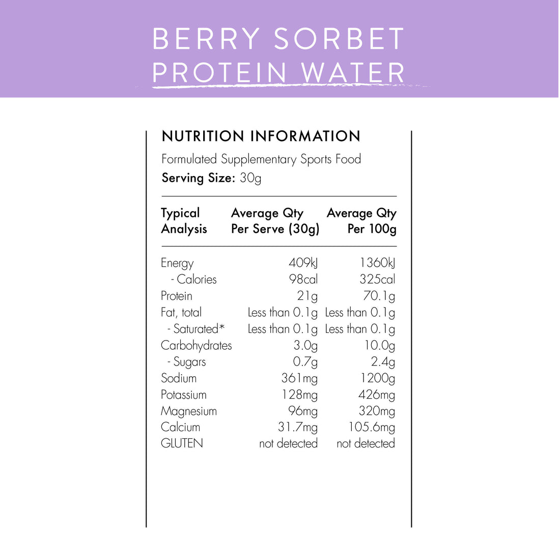 Protein Water with Collagen, Hydration Salts &amp; BCAA - Berry Sorbet