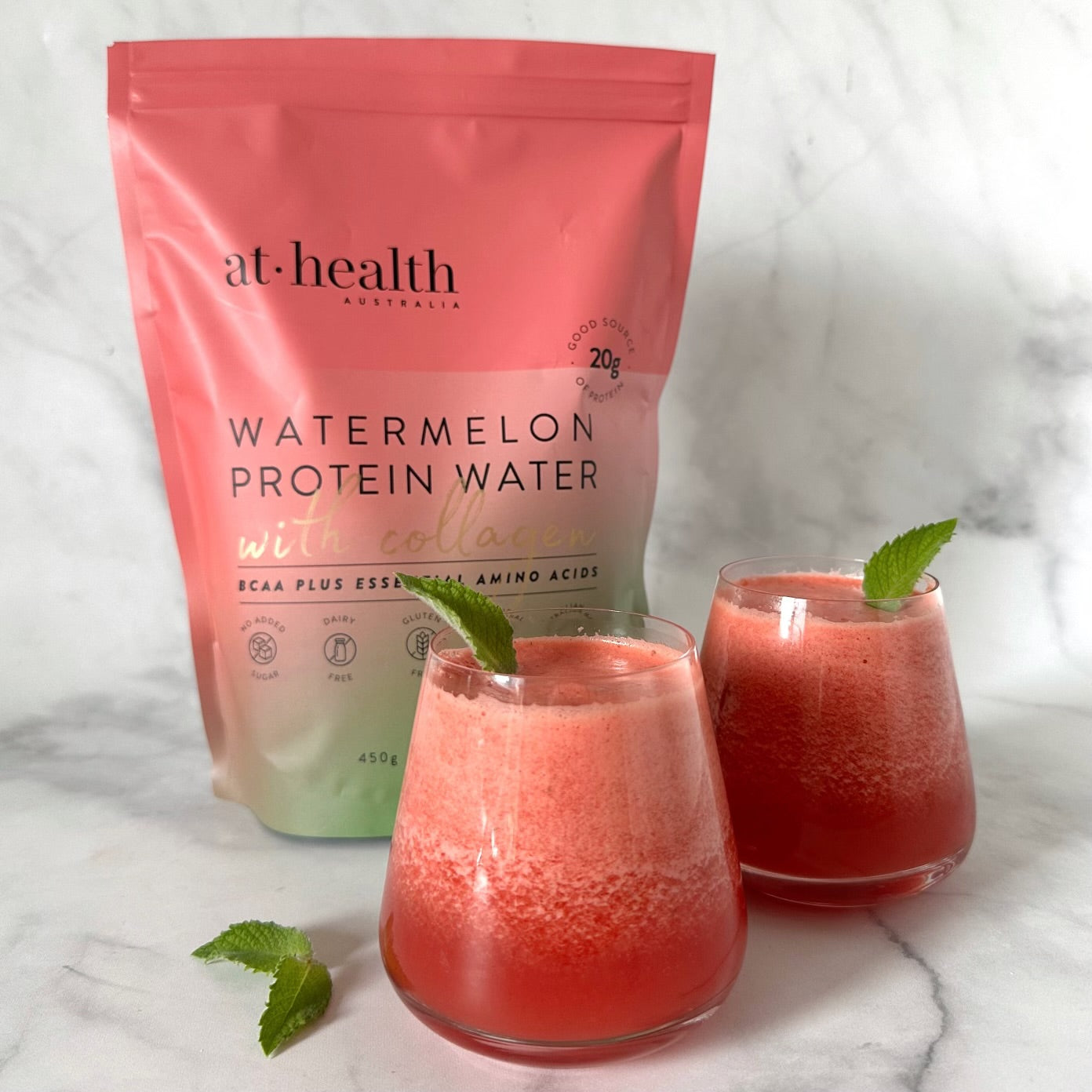 Protein Water with Collagen, Hydration Salts &amp; BCAA - Watermelon