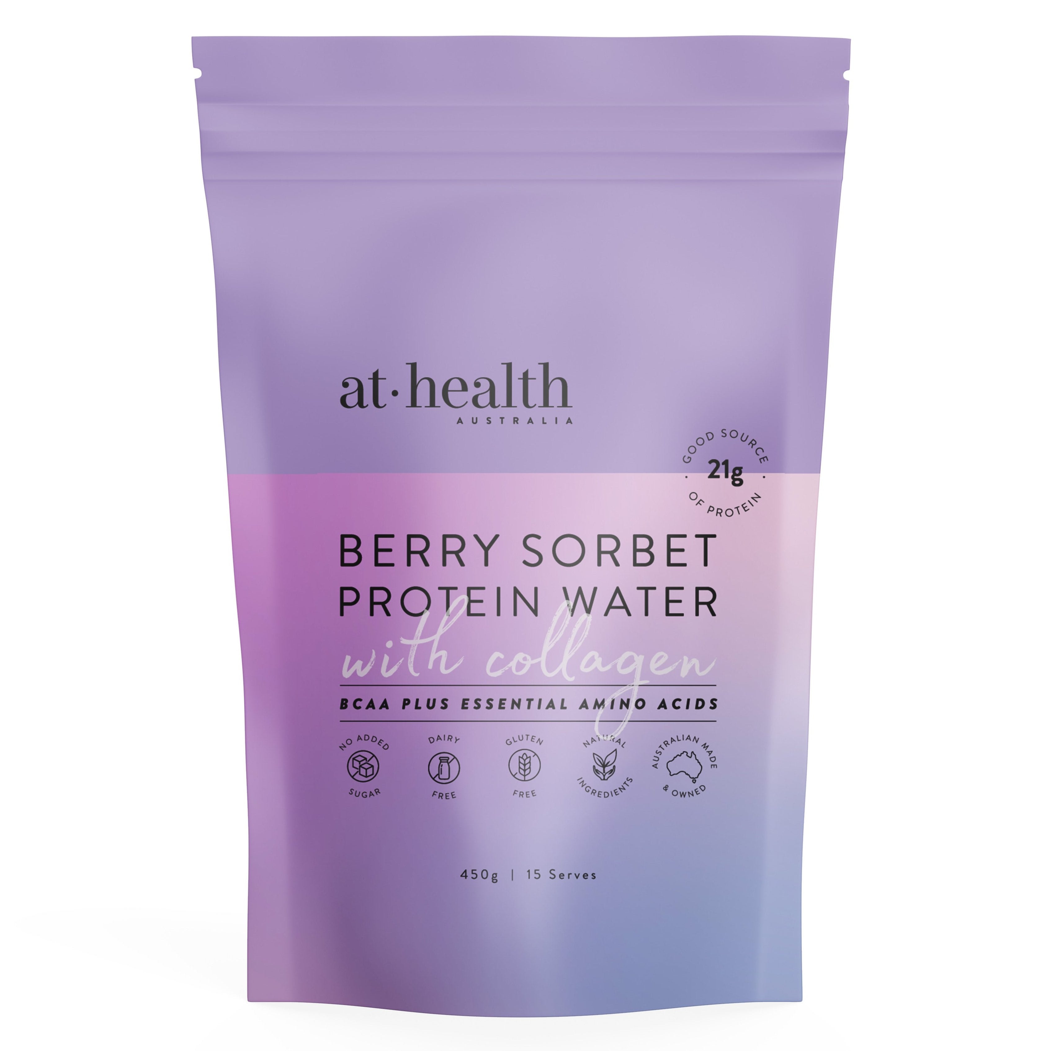 Protein Water with Collagen, Hydration Salts &amp; BCAA - Berry Sorbet