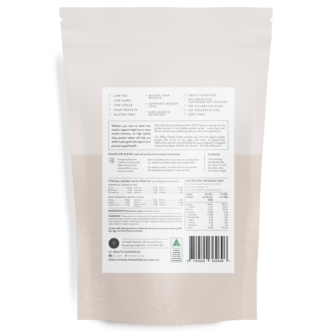 Whey Protein Isolate - Natural (unflavoured)